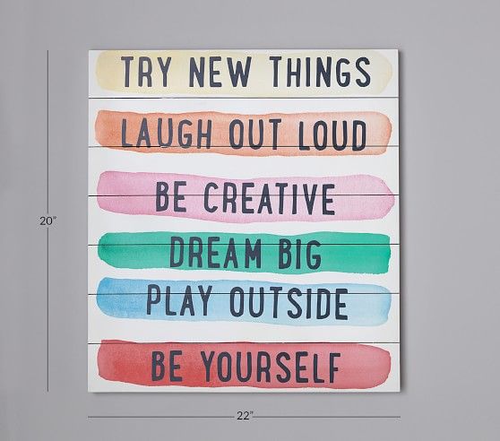 Try New Things Wall Art | Pottery Barn Kids