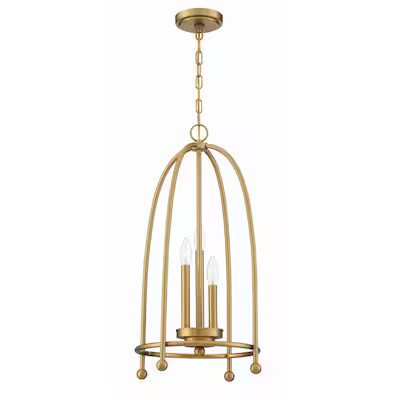 Designer Home Warm Brass Transitional Geometric Medium (10-22-in) Pendant Light Lowes.com | Lowe's