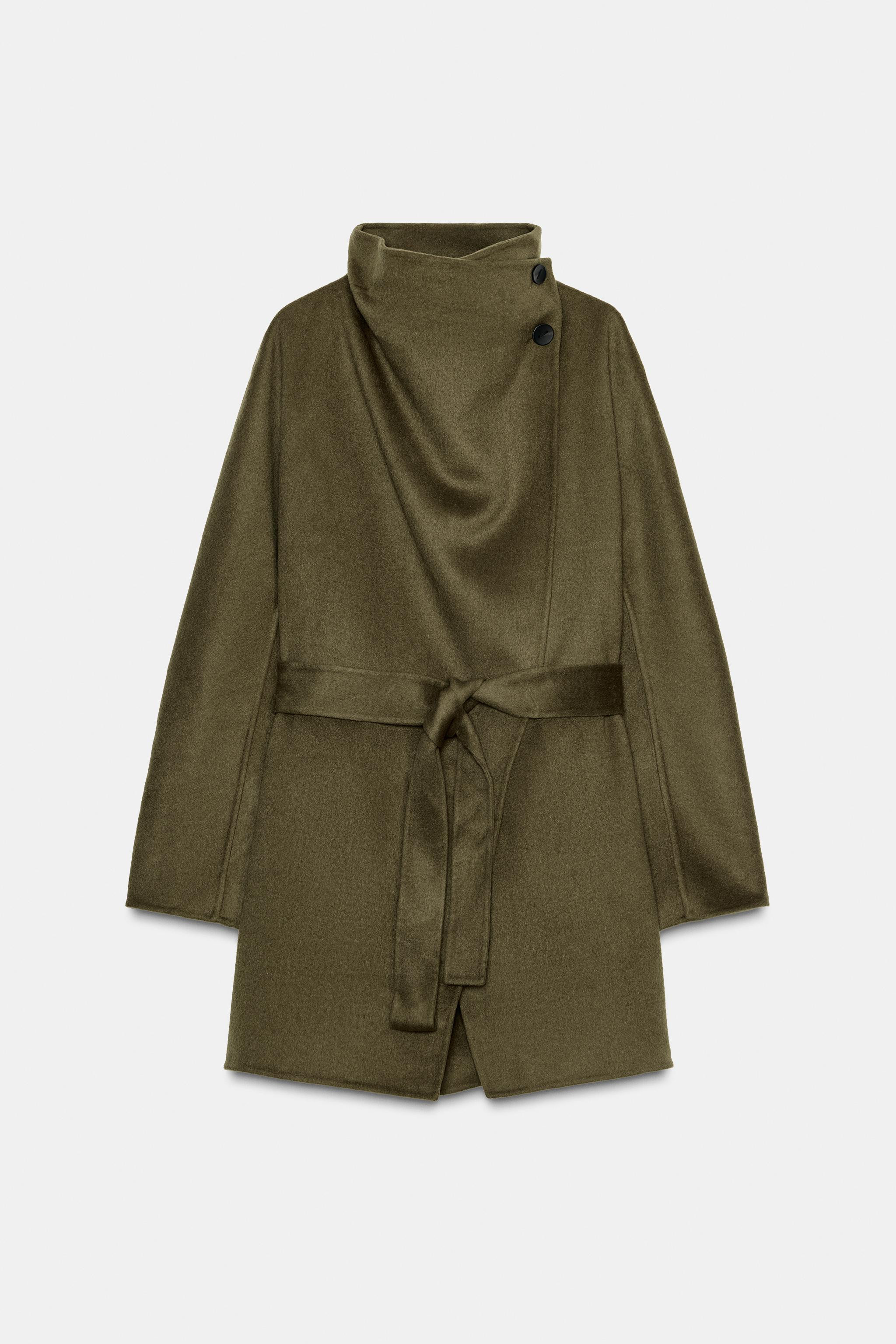 HIGH COLLAR WOOL BLEND COAT ZW COLLECTION | Zara Canada