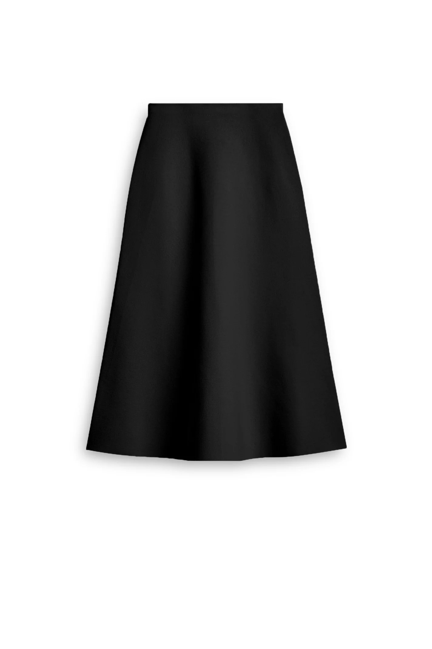 CREPE KNIT SOFT HEM SKIRT - BLACK - Scanlan Theodore | Scanlan Theodore AU