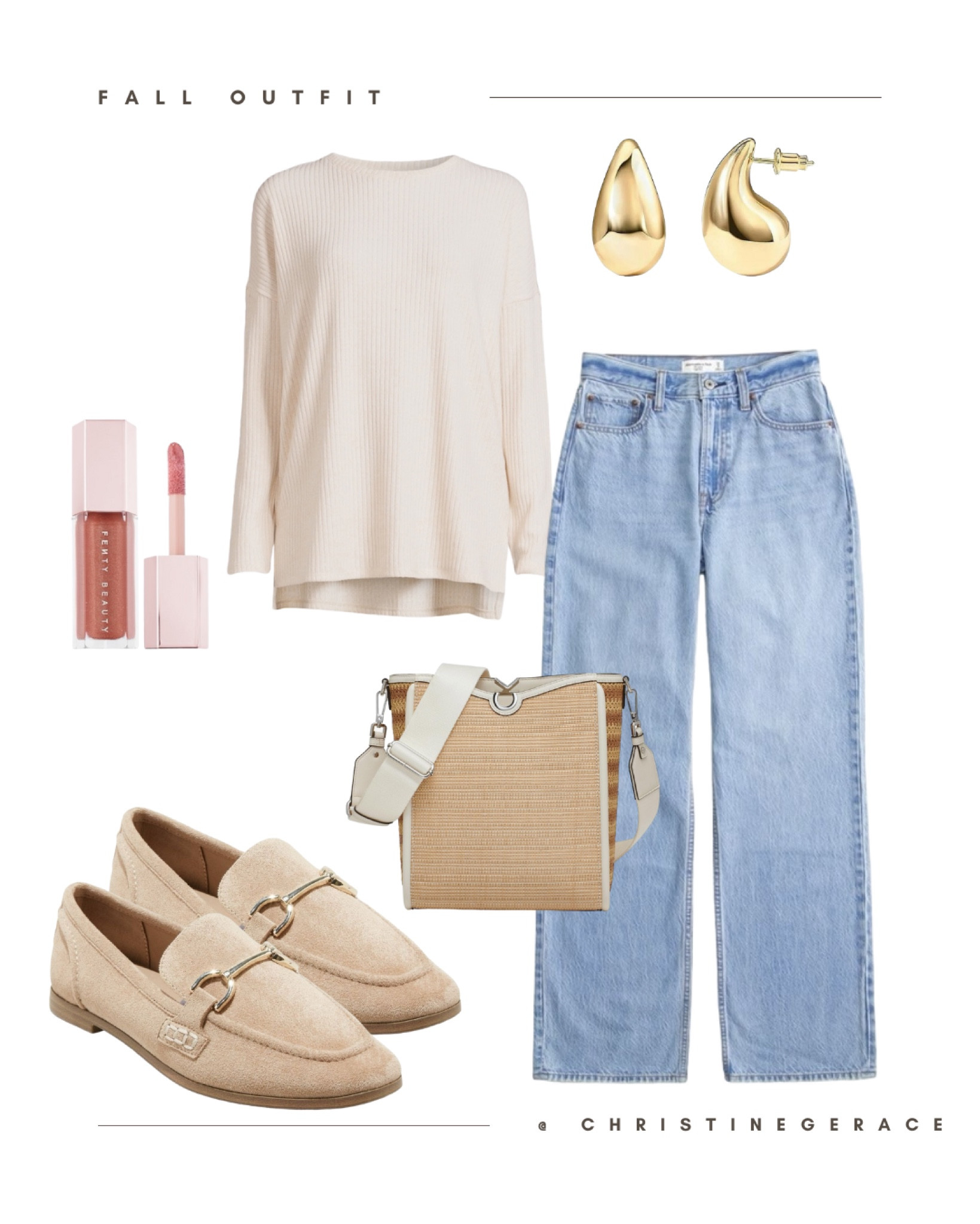 Fall outfit inspo 

Teacher, outfit, jeans, back to school, fall outfit 

Abercrombie women’s curve love high-rise 90s relaxed jeans, Walmart pavoi gold plated, teardrop hoop earrings, target women’s loafer flats, Walmart women’s ribbed tunic top, Amazon Crossbody bag, Fenty lipgloss 

#LTKFindsUnder50 #LTKBacktoSchool #LTKStyleTip