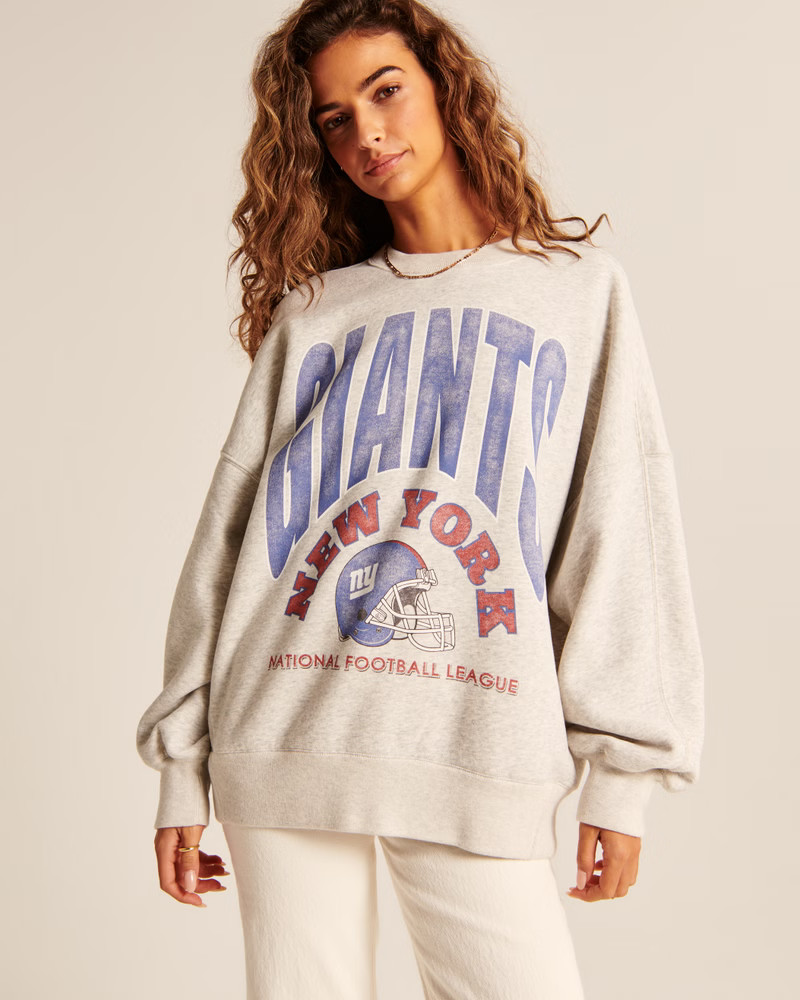 New York Giants Graphic Oversized Sunday Crew | Abercrombie & Fitch (US)