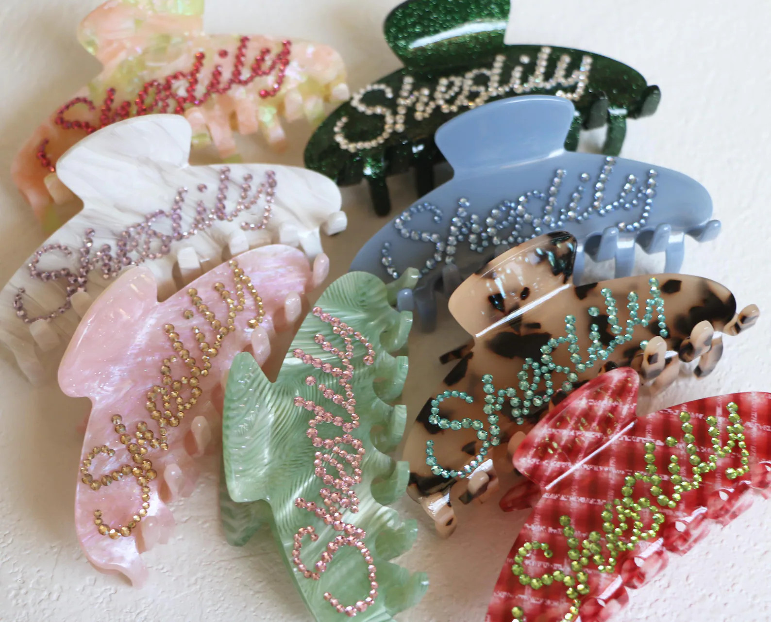 Custom Hair Claw, Rhinestone Personalized Name Bridesmaid Wedding Gift Hair Accessories - Etsy | Etsy (US)