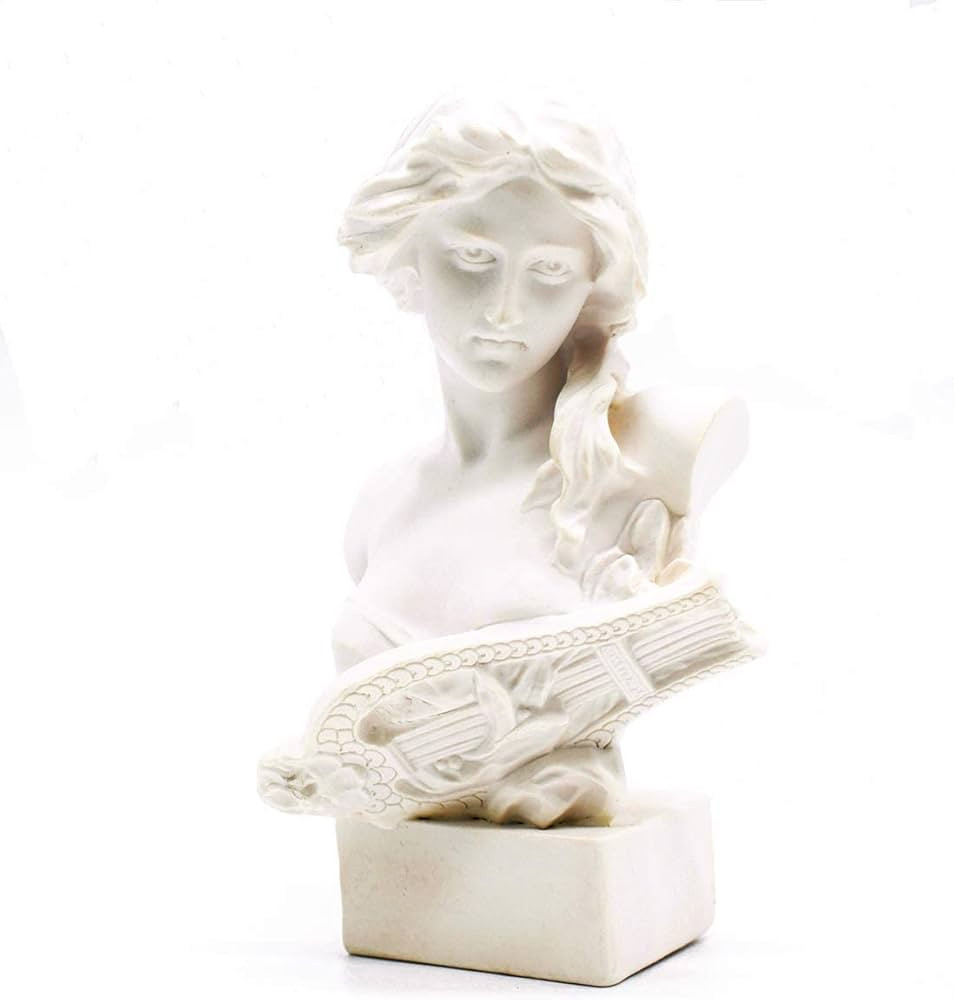 picaru Resin Bust Statue 2.95 Inch Plaster Figurines Mini Home Decoration Sculpture White for Art... | Amazon (US)