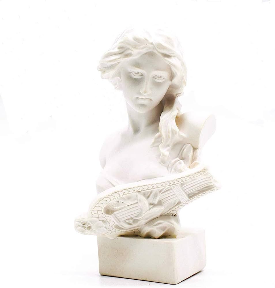 picaru Resin Bust Statue 2.95 Inch Plaster Figurines Mini Home Decoration Sculpture White for Art... | Amazon (US)