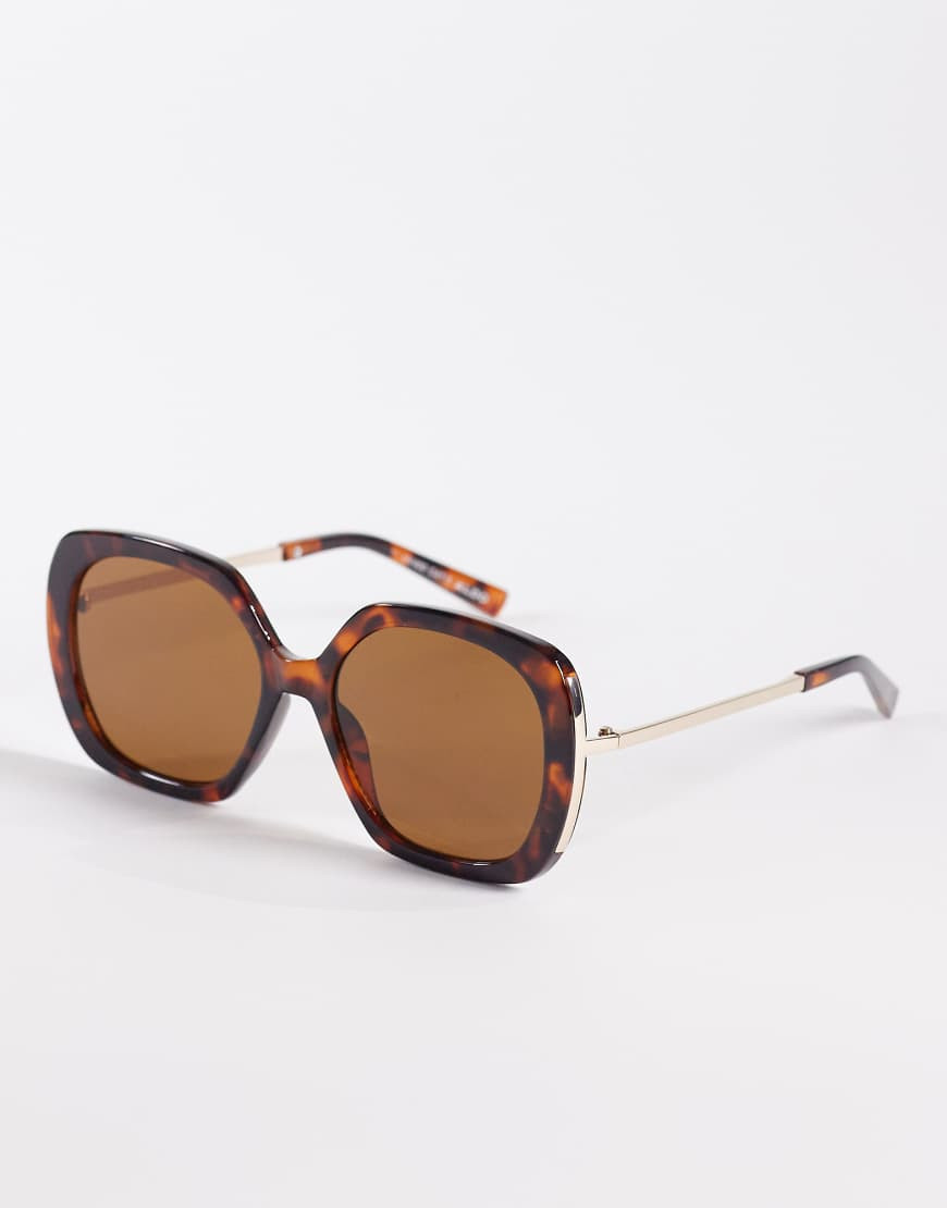 ALDO – Mickaela – Ovale Oversize-Sonnenbrille in brauner Schildpatt-Optik-Brown | ASOS (Global)