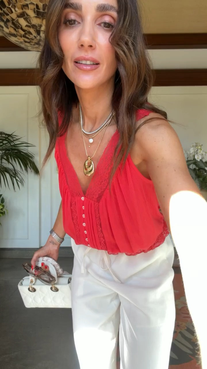 Trending! This flowy red tank and white linen pants are such an effortless summer pairing. Lightweight, breezy, and easy to dress up or down, it’s the kind of outfit that works for vacation dinners, weekend brunch, or strolling around town.

Red tank top, White linen pants, Linen outfit, Summer style, Resort outfit, Vacation fashion, Beach vacation outfit, Casual chic, Summer wardrobe, Elevated basics, Outfit inspiration, annabrstyle

#LTKootd #LTKSeasonal #LTKOver40