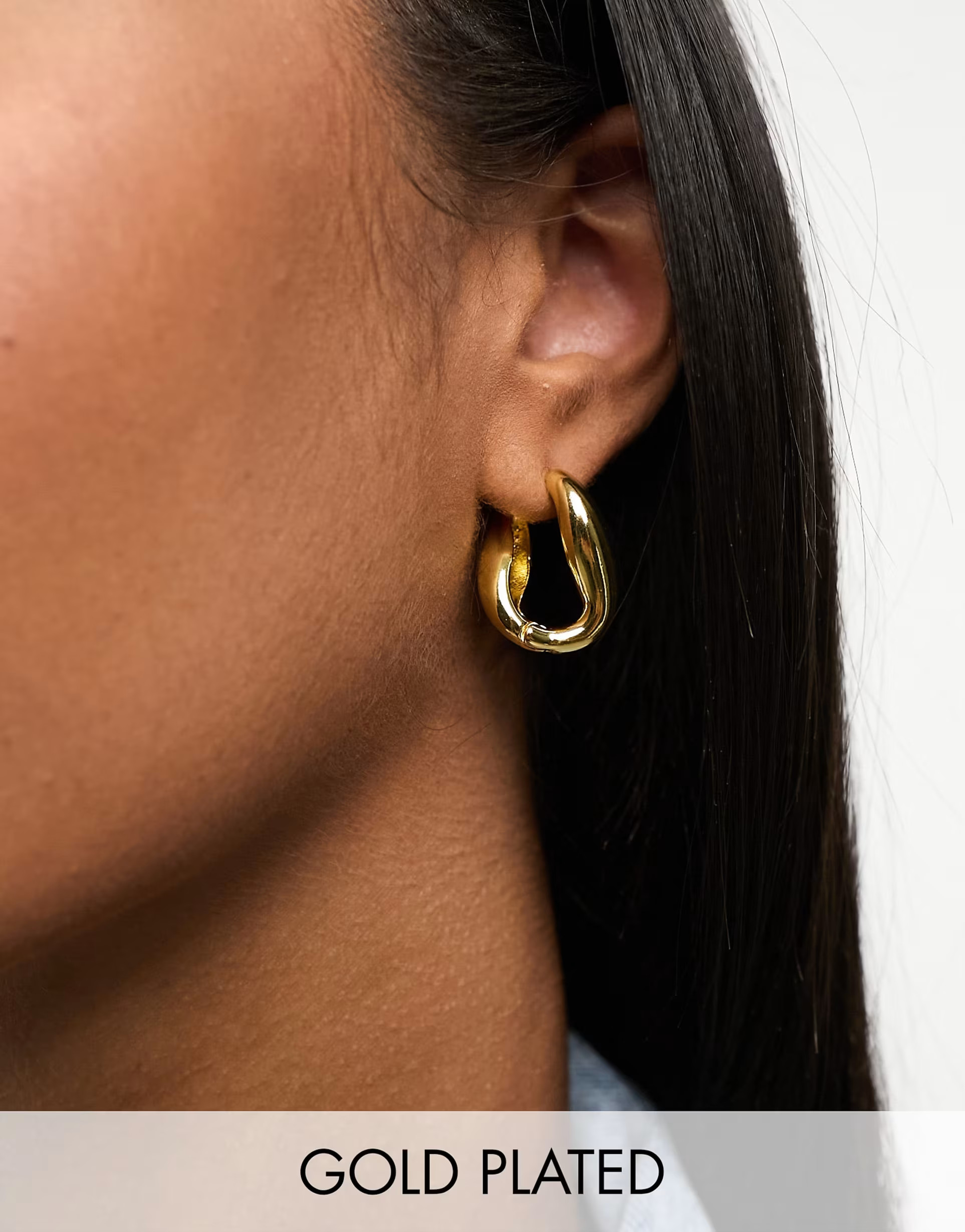 ASOS DESIGN 14k gold plated hoop earrings with twist hinge design | ASOS (Global)