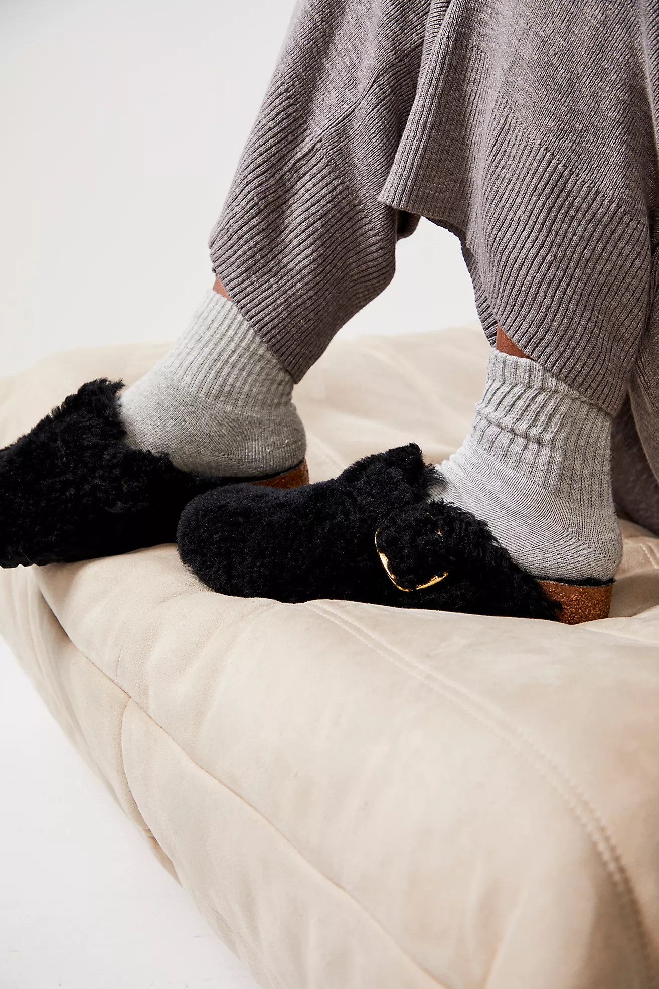 Boston Big Buckle Teddy Shearling Birkenstock | Free People (Global - UK&FR Excluded)