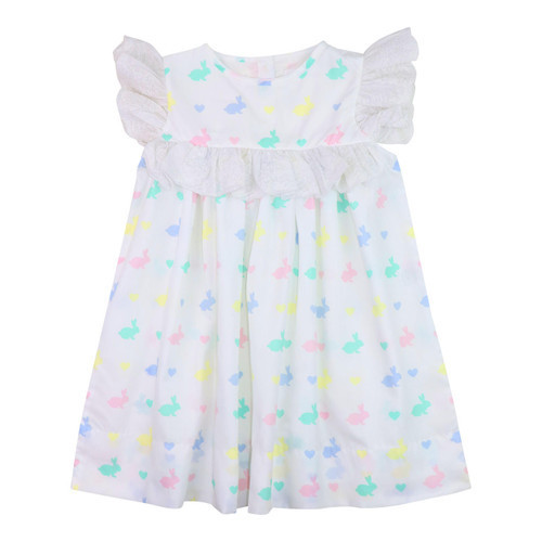 Pastel Bunny And Heart Print Dress | Cecil and Lou