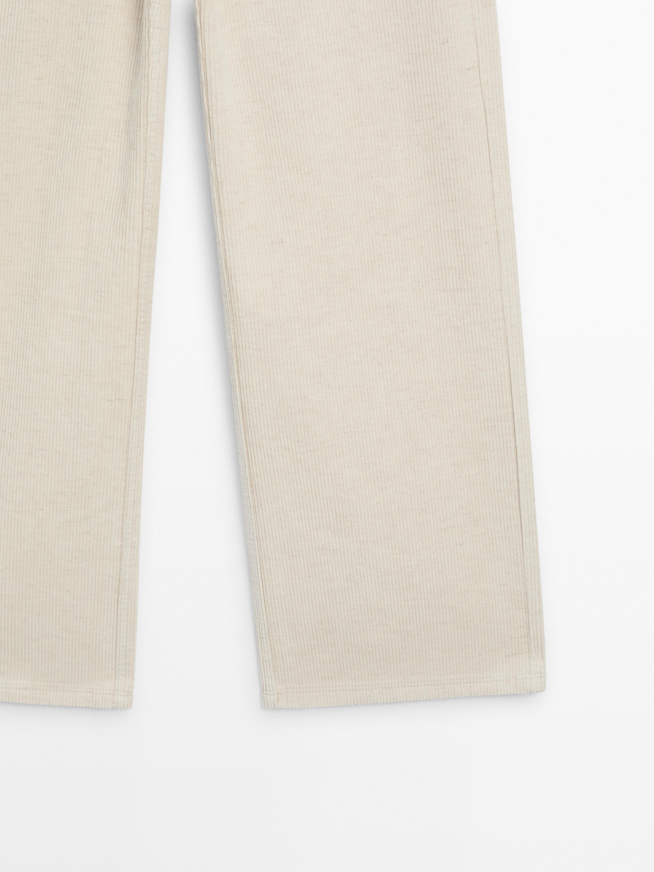 Wide-leg corduroy trousers | Massimo Dutti UK
