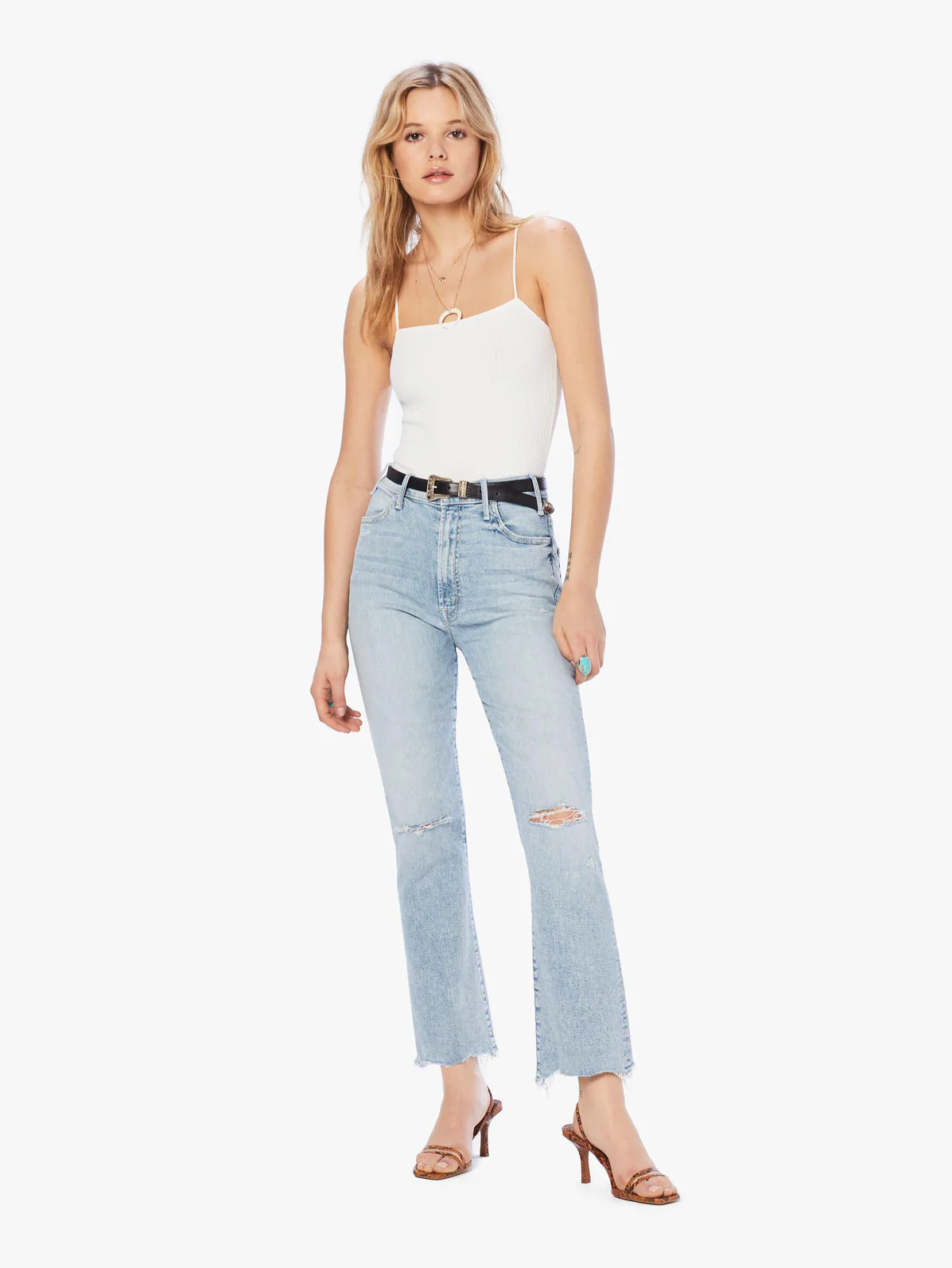 The Hustler Ankle Chew - Drinking By The Pool | Mother Denim