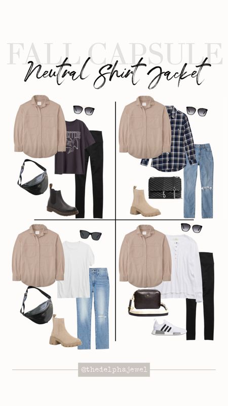 Fall capsule: basic closet staples for fall

Four outfit ideas for a neutral shirt jacket

Basic casual style, fall style, casual, fall style, shacket style, outfit ideas, over 40 style, Madewell style, Abercrombie style 



#LTKunder100 #LTKstyletip #LTKSeasonal