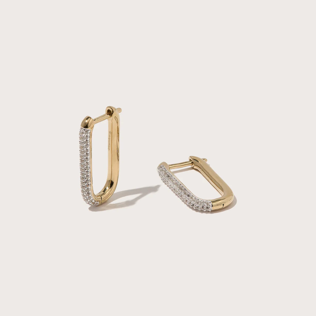 Paperclip Medium Cubic Zirconia Earring | Otiumberg