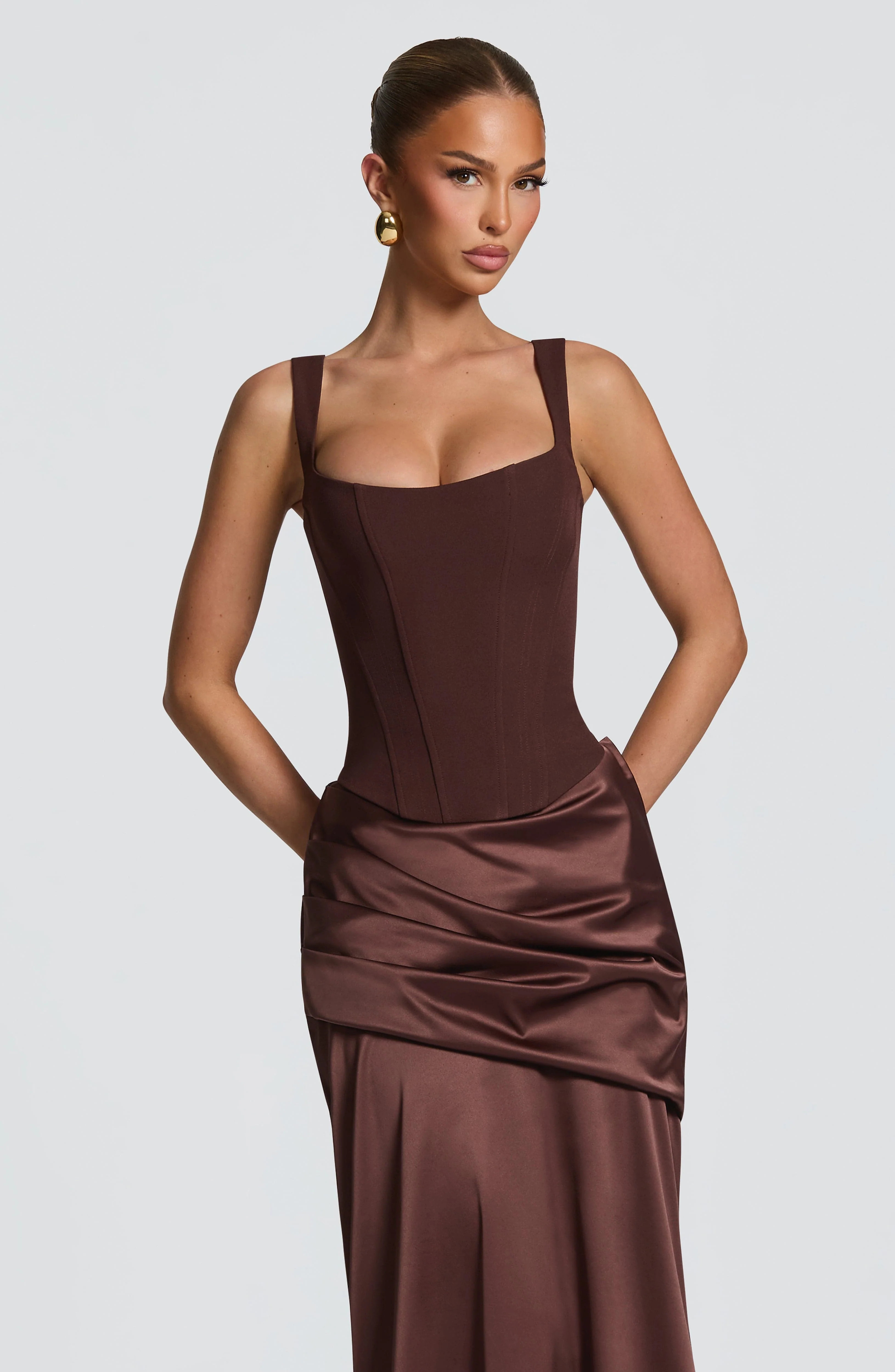 Nixie Corset - Plum Brown | Babyboo (global)