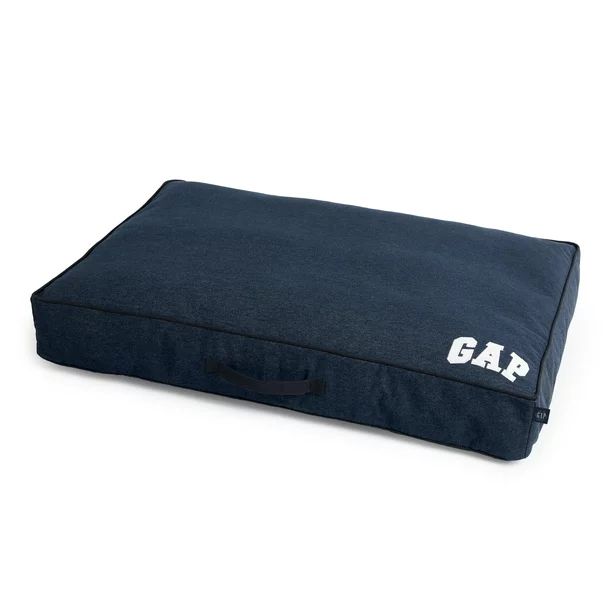 Gap Denim Logo Flat Pet Bed with Embroidery, Organic Cotton Cover with Zipper Closure, Small 36" ... | Walmart (US)