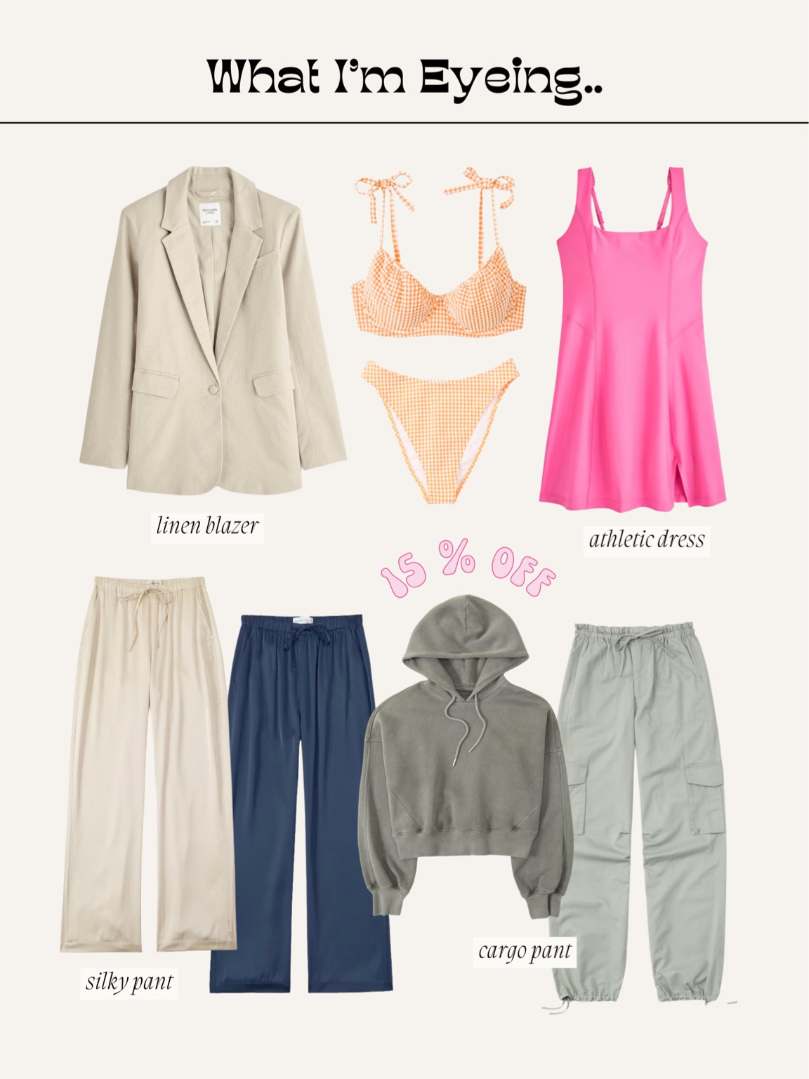 Abercrombie 15% off almost everything - here’s what I’m eyeing! Bought the blazer in a M. Also loved this swimsuit! 

#LTKunder100 #LTKsalealert #LTKunder50