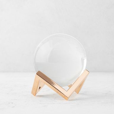 Crystal Orb On Gold Stand | Z Gallerie