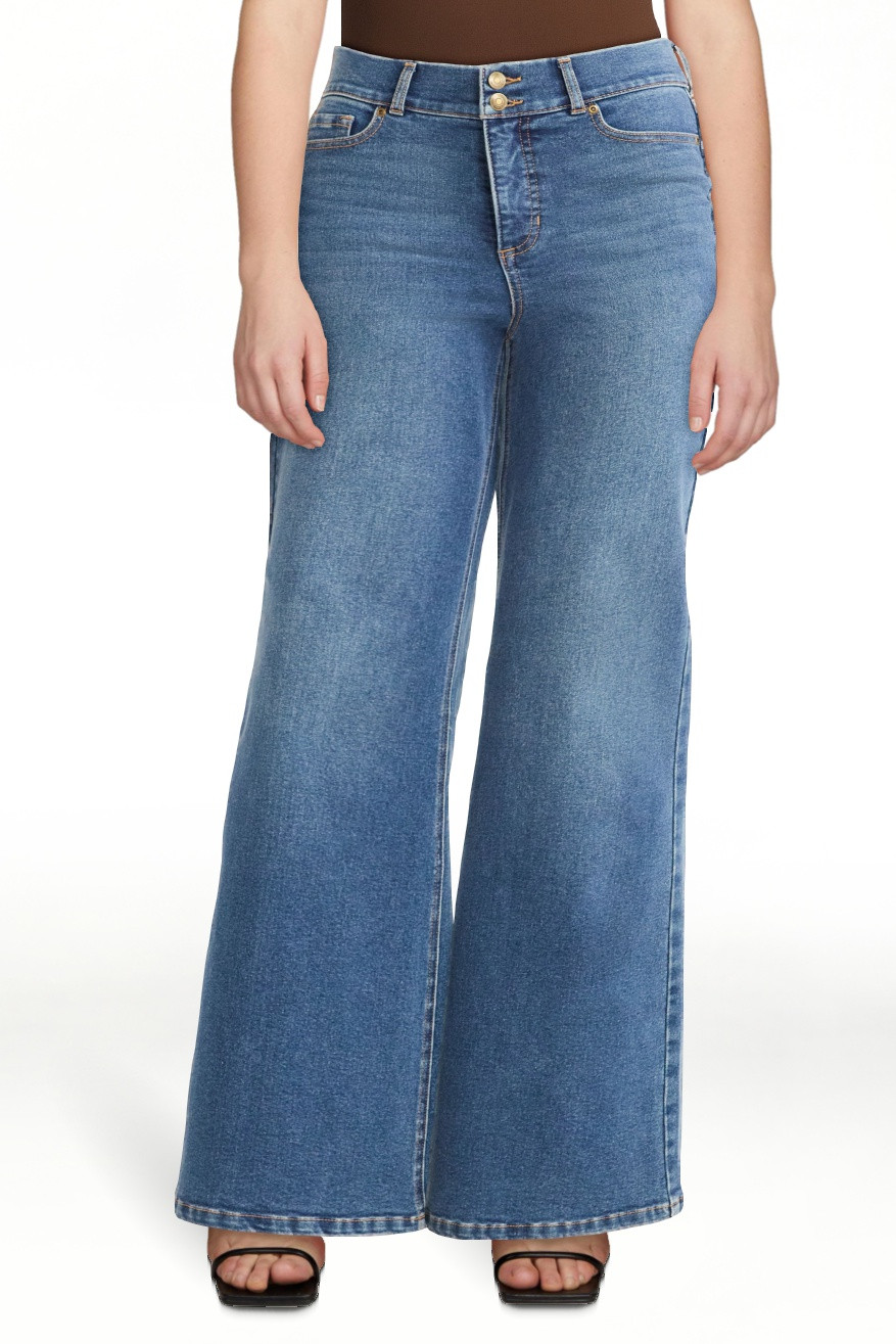 Sofia by Sofia Vergara Women's and Women's Plus Margot Wide Leg High Rise Jeans, 30.5" and 32.5" ... | Walmart (US)