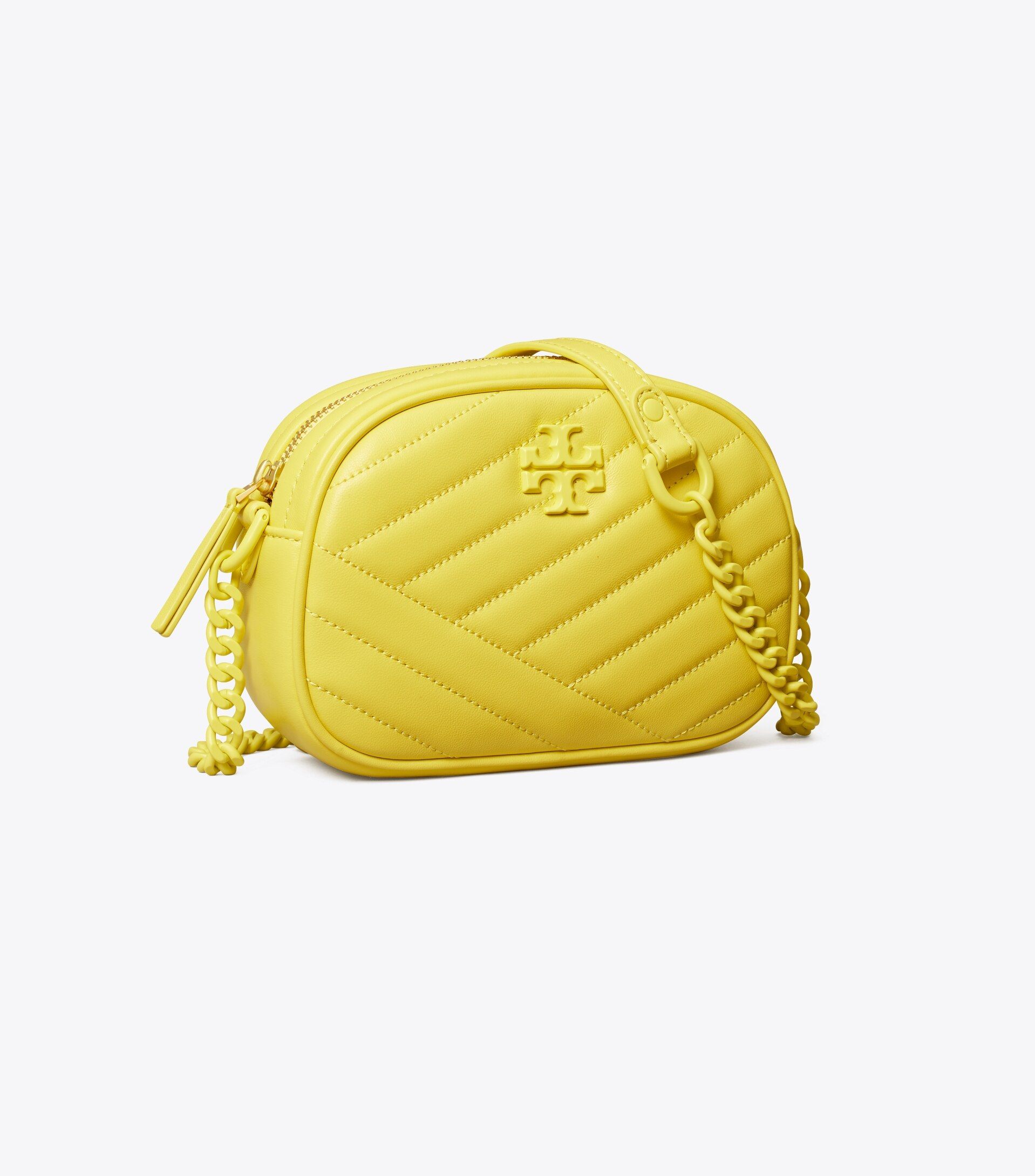 Kira Chevron Powder-Coated Small Camera Bag | Tory Burch (US)