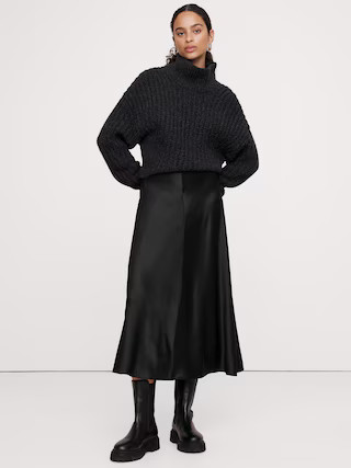 Bias-Cut Silk Midi Skirt | Banana Republic (US)