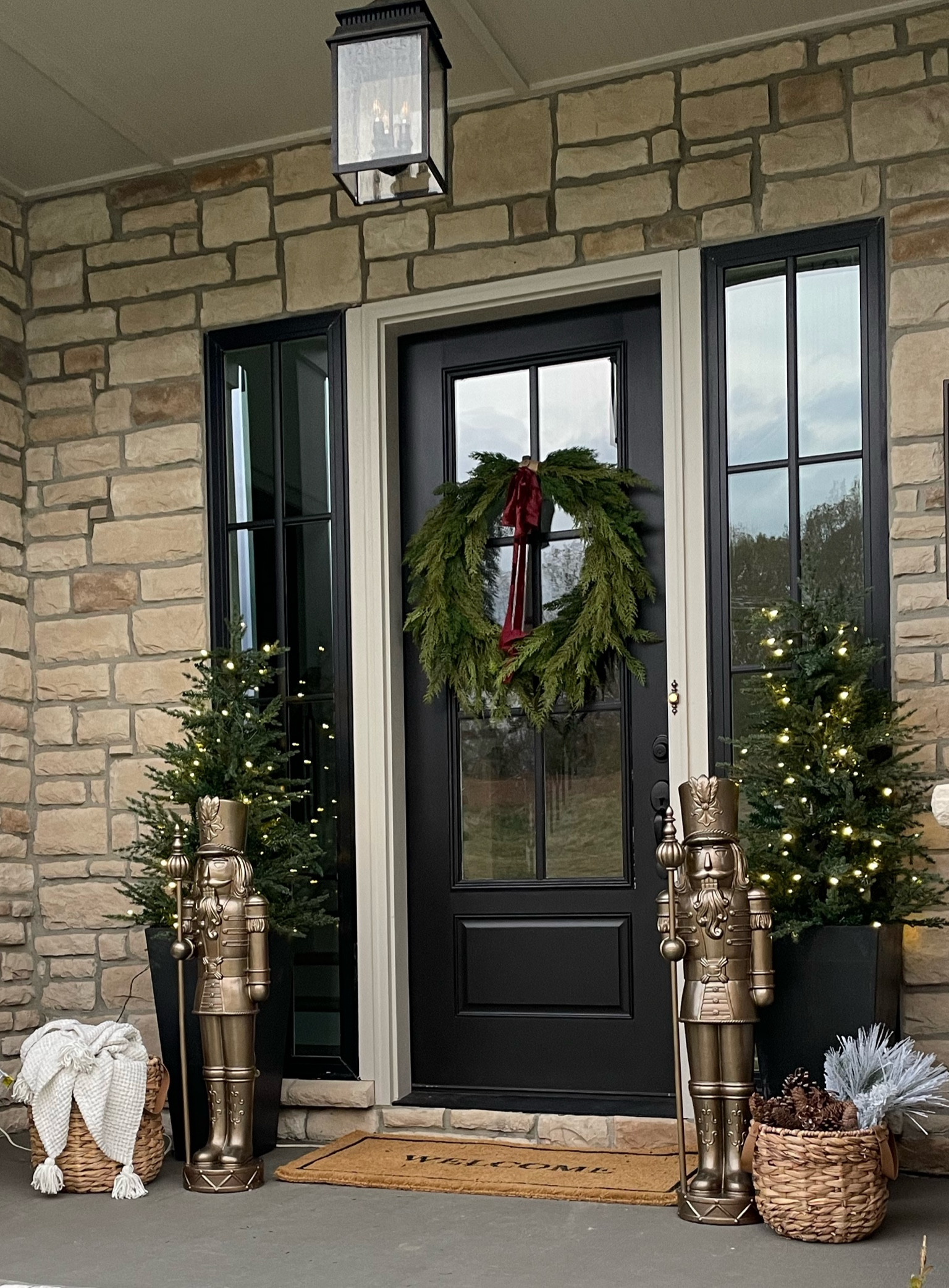 Christmas, Christmas front door, holiday front door, Christmas porch decor, Christmas decor, Christmas entry decor, nutcracker, holiday front porch, brass nutcracker, nutcracker, diy nutcracker, 31 chapters nutcracker#LTKhome

#LTKHoliday #LTKSeasonal