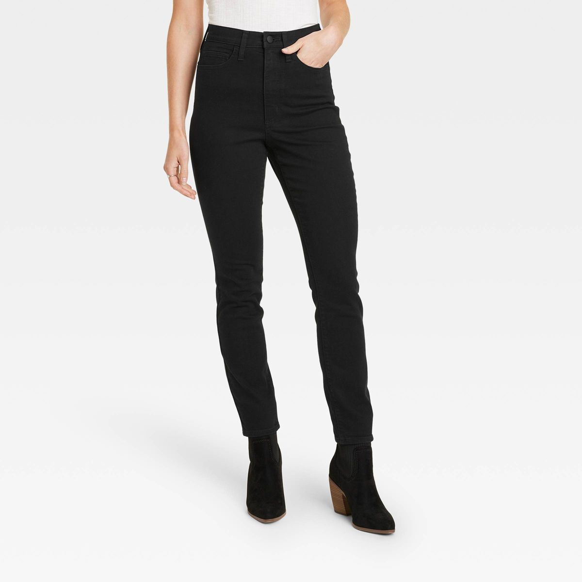 Women's High-Rise Skinny Jeans - Universal Thread™ Black Wash | Target