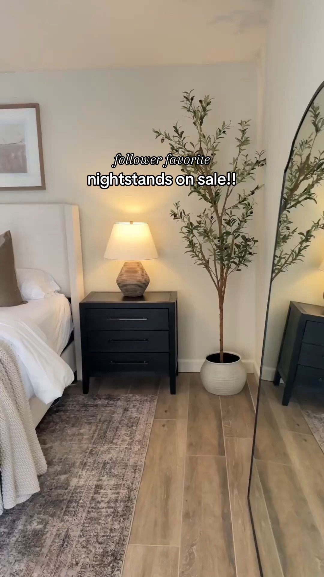 Our follower favorite nightstands are restocked and on sale!! 

Neutral/earth tone bedroom decor ideas. Neutral colors in the bedroom provide such a serene and calming feel.
••
Liz linen curtains, custom drapes, Amazon drapes, drapes, drapery panels, linen drapes, linen curtains, bedroom inspo, neutral room decor, neutral bedroom, taupe curtains, pinch pleat curtains, master bedroom, primary bedroom, how to decorate bedroom, how to style bedroom, apartment bedroom decor, moody bedroom decor, cozy bedroom, neutral aesthetic, brown home decor, brown bedroom, earth tones, earthy decor, organic modern, modern bedroom, modern home, decorating ideas, decorating inspo, bedroom decor inspo, upholstered bed frame, wood nightstands, black nightstands, wood bench, wood end of bed bench, swivel chair, bedroom chair, floor mirror, large mirror, oversized floor mirror 




#LTKCyberWeek #LTKHome #LTKSaleAlert