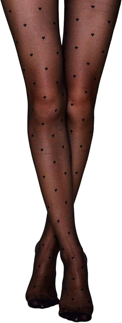 MakeMeChic Women's Heart Sheer Mesh High Waist Tight | Amazon (US)