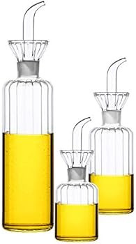 HAIZEEN 8oz/240ml Olive Oil and Vinegar glass Dispenser Glass Cruet, with DRIPLESS POUR SPOUT for Ki | Amazon (US)