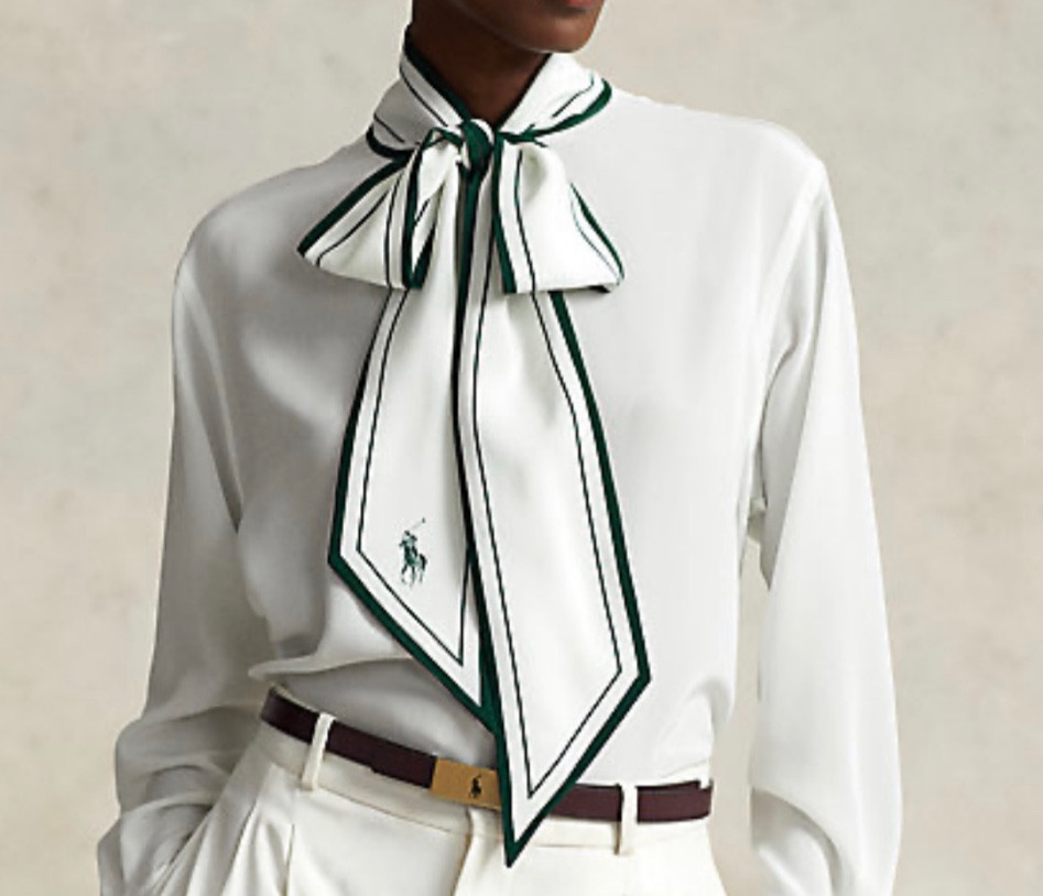 Silk blouse with bow #silk #silkblouse 

#LTKHoliday #LTKfit #LTKSeasonal