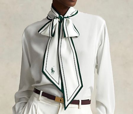 Silk blouse with bow #silk #silkblouse 

#LTKHoliday #LTKfit #LTKSeasonal