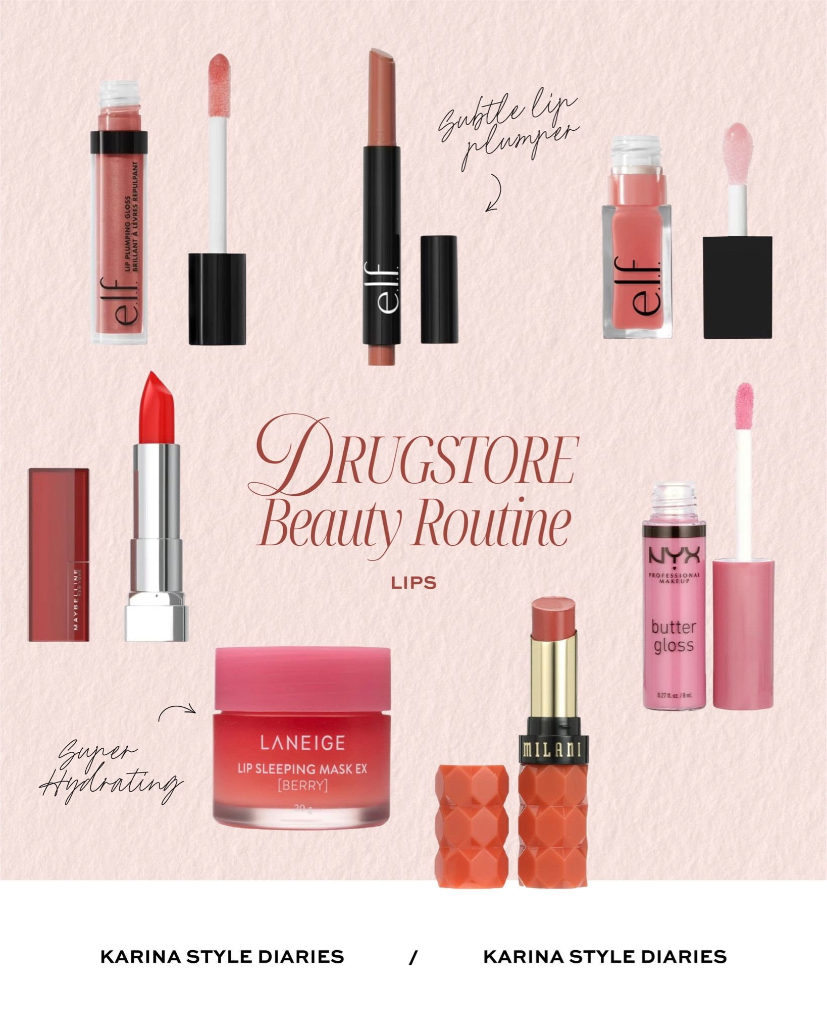 Drugstore makeup: Lip edition! 💄 I’m loving all these picks as we transition from summer to fall. Opt for a darker pink and some bright reds as the season starts to change (it’s the perfect way to make your overall look “pop” a bit more!)

#LTKFindsUnder50 #LTKBeauty