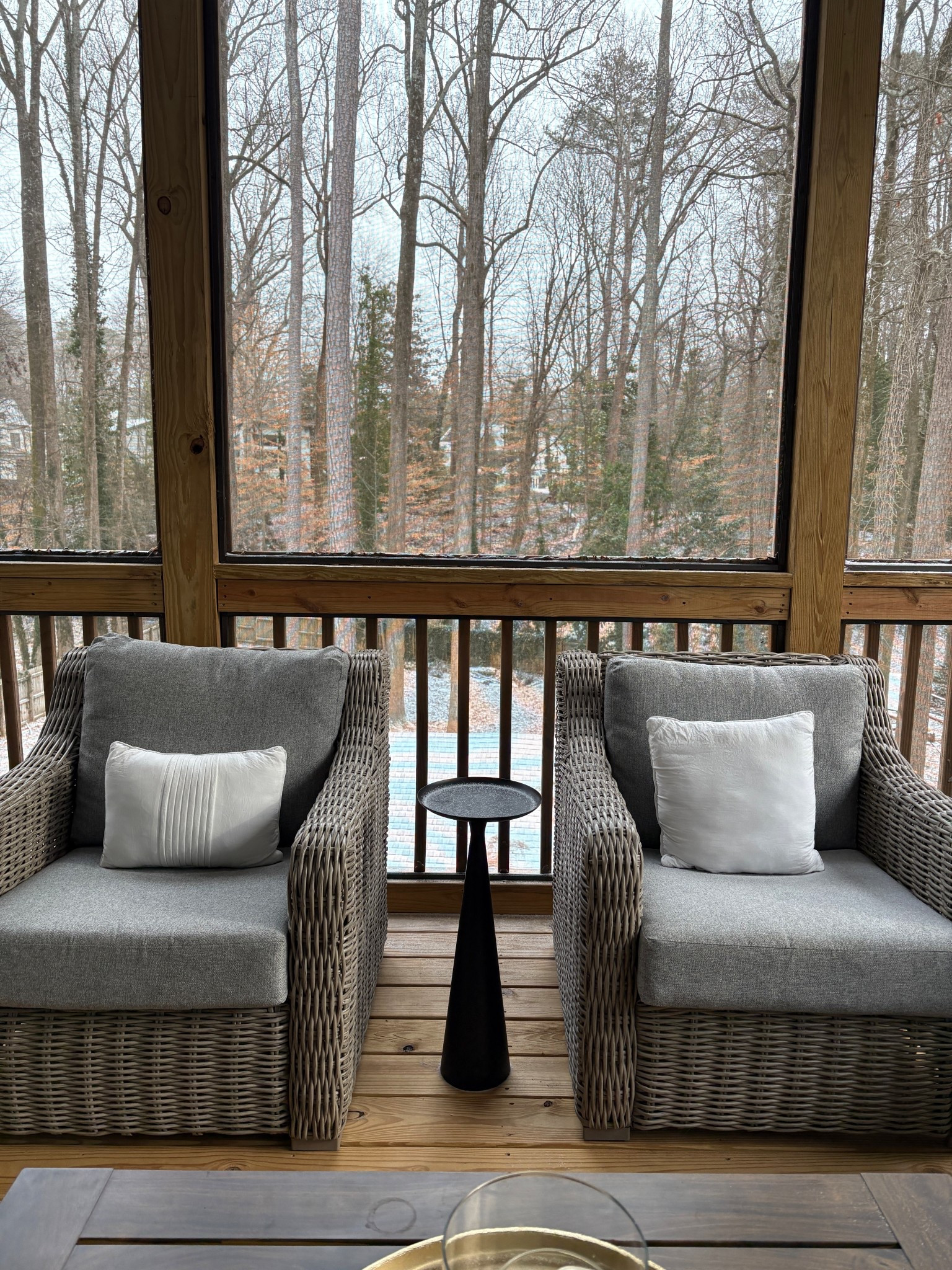 Snow day porch views #snowstorm #snowday 

#LTKmorningroutine #LTKSeasonal #LTKHome