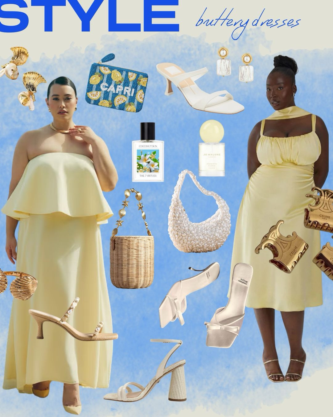 Butter‑yellow aesthetic meets size‑inclusive elegance ✨ In this butter‑yellow maxi, styled with sculptural pearl earrings, a pearl‑beaded mini bag, the perfect woven bucket bag, and ivory sandals, every detail brings that gorgeous radiant glow. Paired with a floral‑amber fragrance to complete the vibe. Think summer galas, weddings, or date nights. 

Silky dress on right is by Taideux and available on their website. 💛 #ButterYellow #PlusSizeFashion #SizeInclusive #ButterYellowAesthetic #PearlAccessories #LTKStyle

#LTKWedding #LTKPlusSize #LTKSeasonal