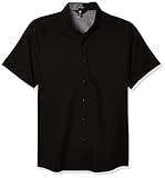 Volcom mens Everett Oxford Short Sleeve Button Down Shirt, Black, XX-Large US | Amazon (US)