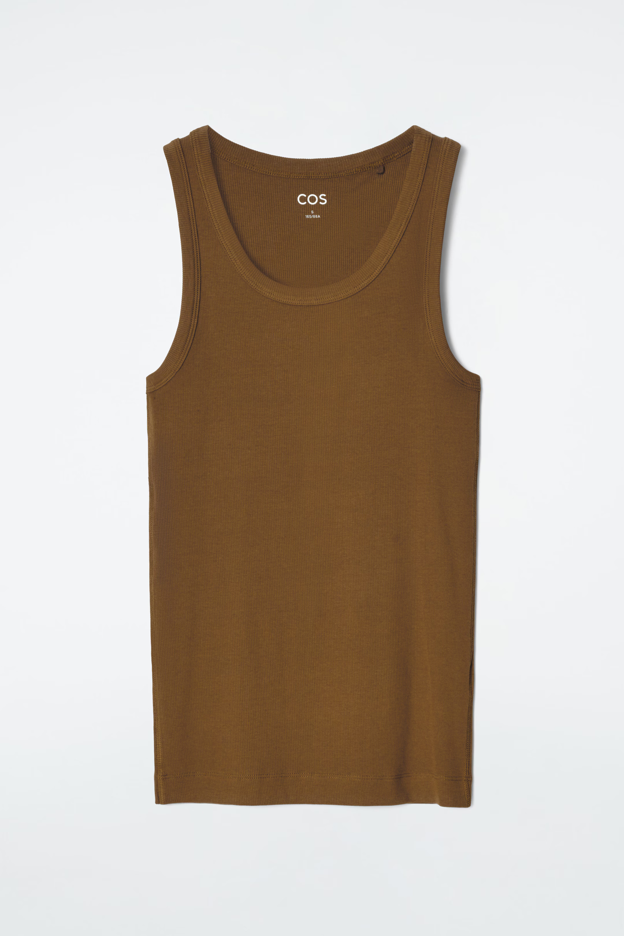 RIBBED TANK TOP - BROWN | COS UK