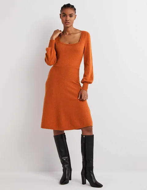 Square Neck Knitted Dress | Boden (US)