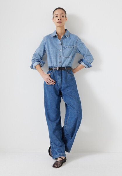 Two Tone Evelyn Denim Jumpsuit | Hush UK