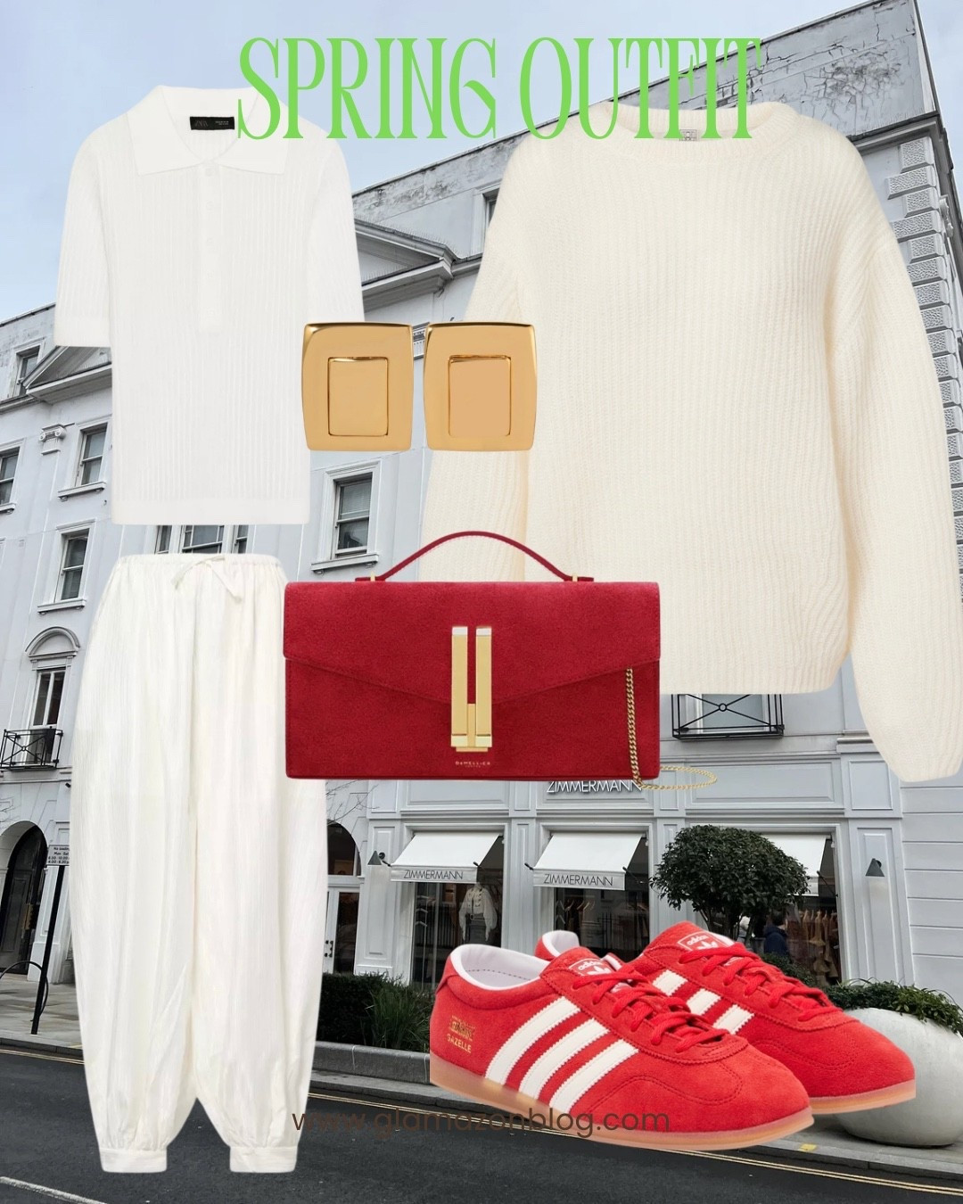 Spring outfit, balloon trousers, toteme jumper, adidas trainers, red trainers, red bag, demellier bag 

#LTKootd #LTKUK #LTKOver40