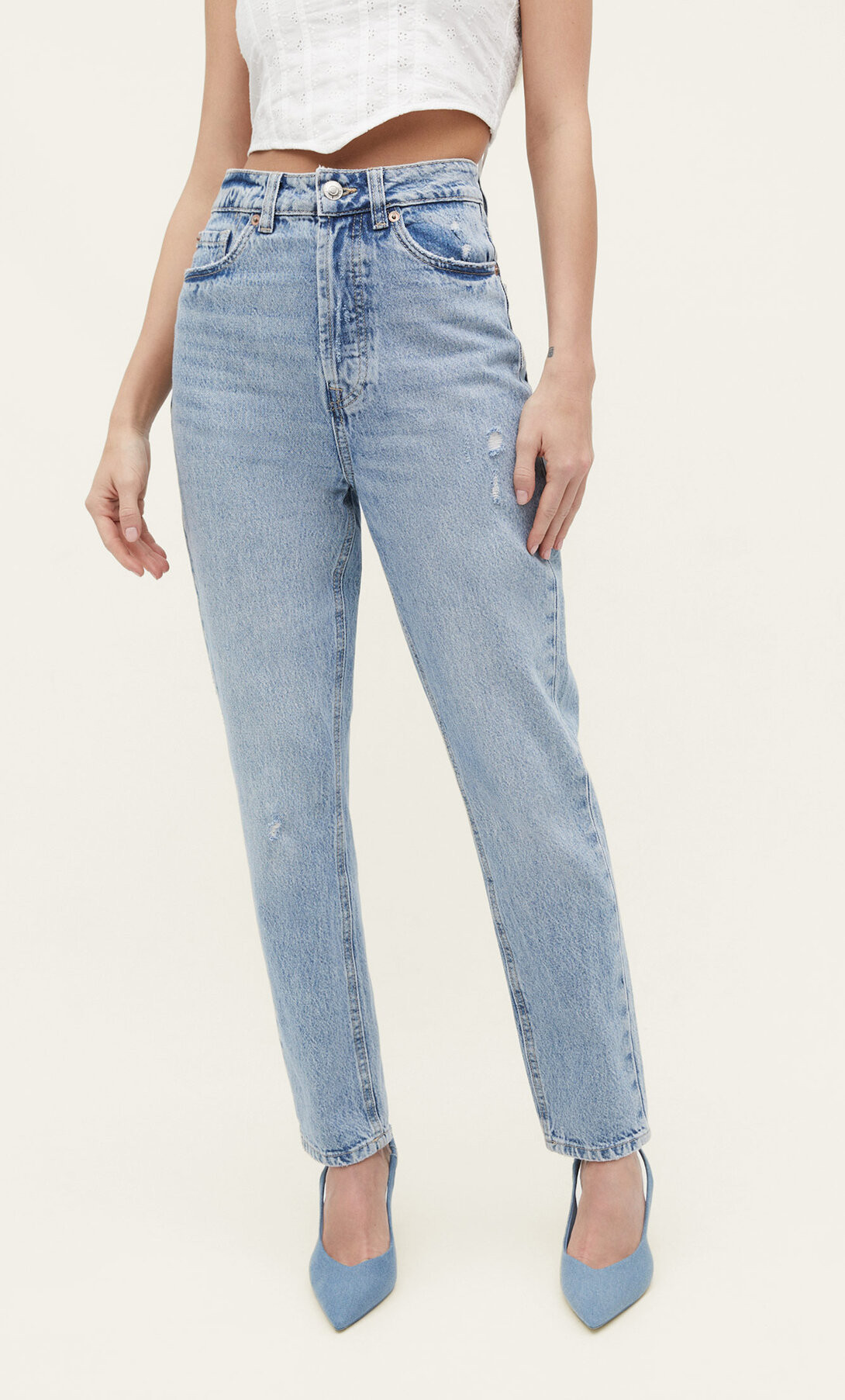Jean mom fit - Mode femme | Stradivarius France | Stradivarius (FR)