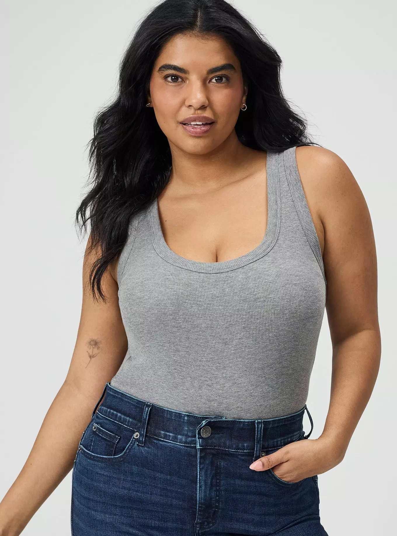 Cotton Modal Rib Scoop Tank | Torrid (US & Canada)
