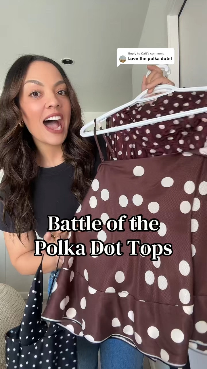 Polka dot tops!

-Zara burgundy polka dot top, I have a medium. 
-Old Anthropologie brown polka dot top. 
-Navy blue polka dot tank with scarf. I have a medium. 
-Anthropologie woven brown bag  

#LTKcanada #LTKmidsize #LTKstyletip