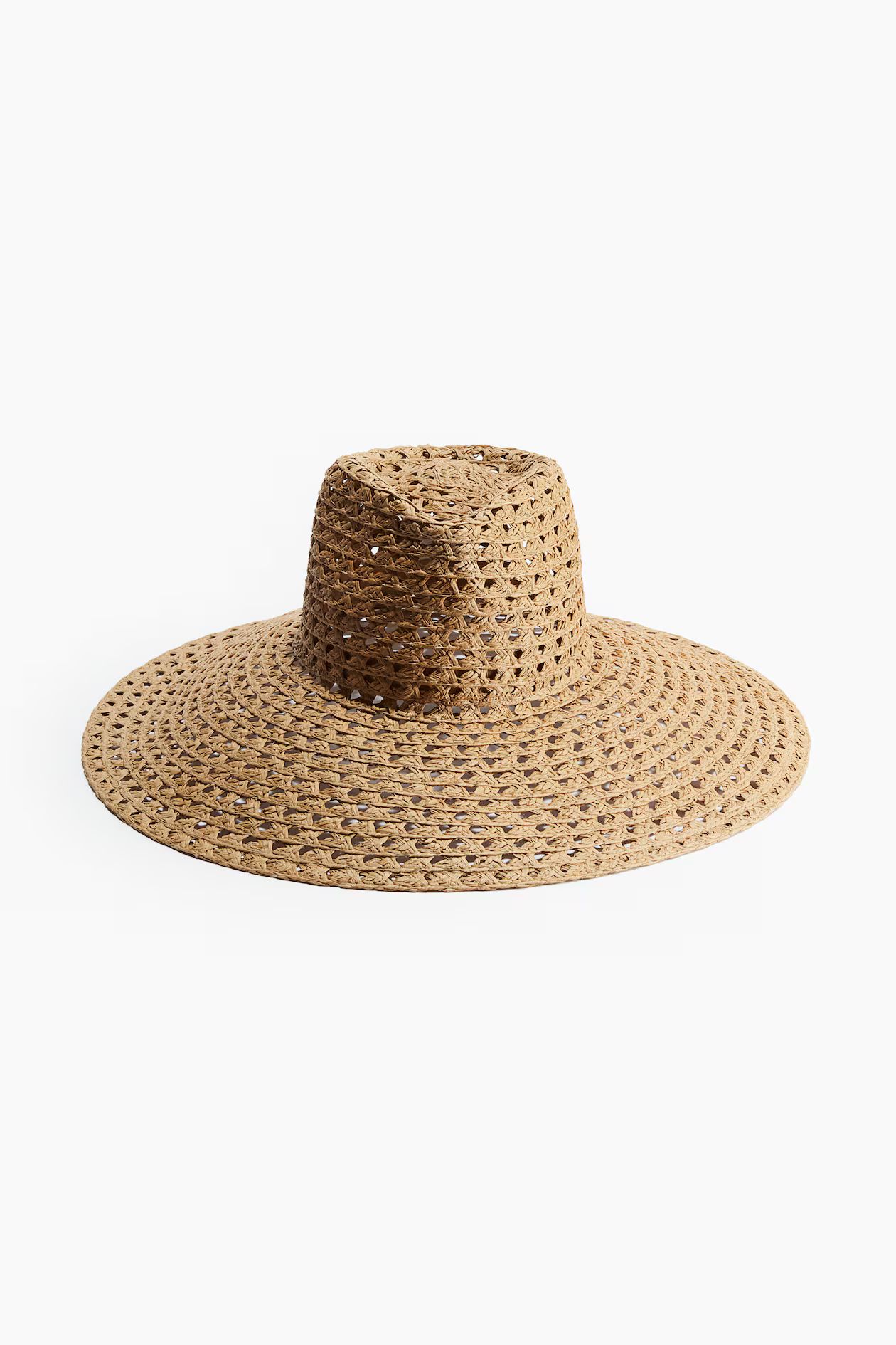 Wide brim straw hat - Beige - Ladies | H&M GB | H&M (UK, MY, IN, SG, PH, TW, HK)