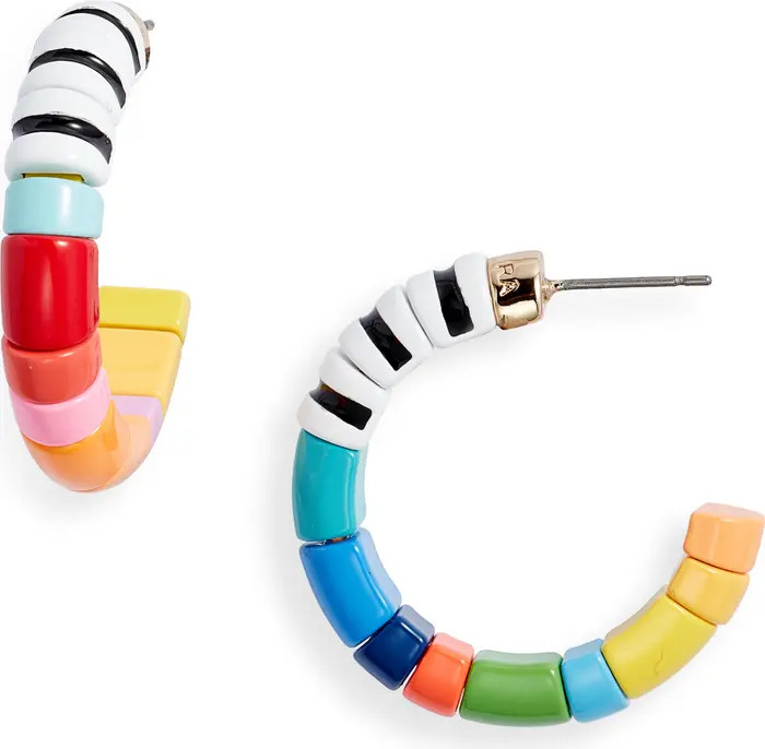 Kaleidoscope Beaded Hoop Earrings | Nordstrom