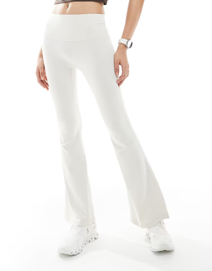 Agon Flared leggings in white | ASOS (Global)