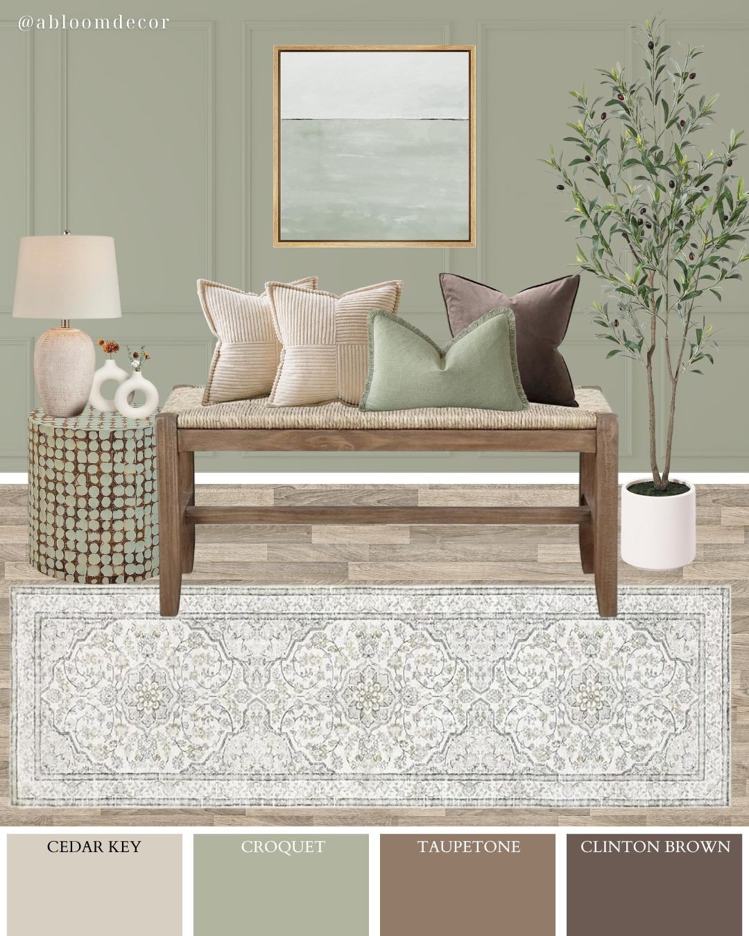 Cozy Neutral and Sage Green Farmhouse Entryway Design

#LTKHome