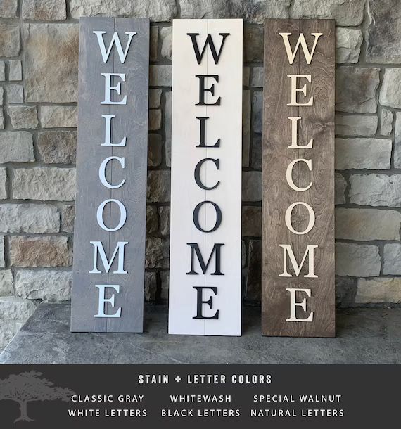 Welcome Sign, Front Door Welcome Sign, Welcome Sign Front Porch, Welcome Sign Front Door, Wood We... | Etsy (US)