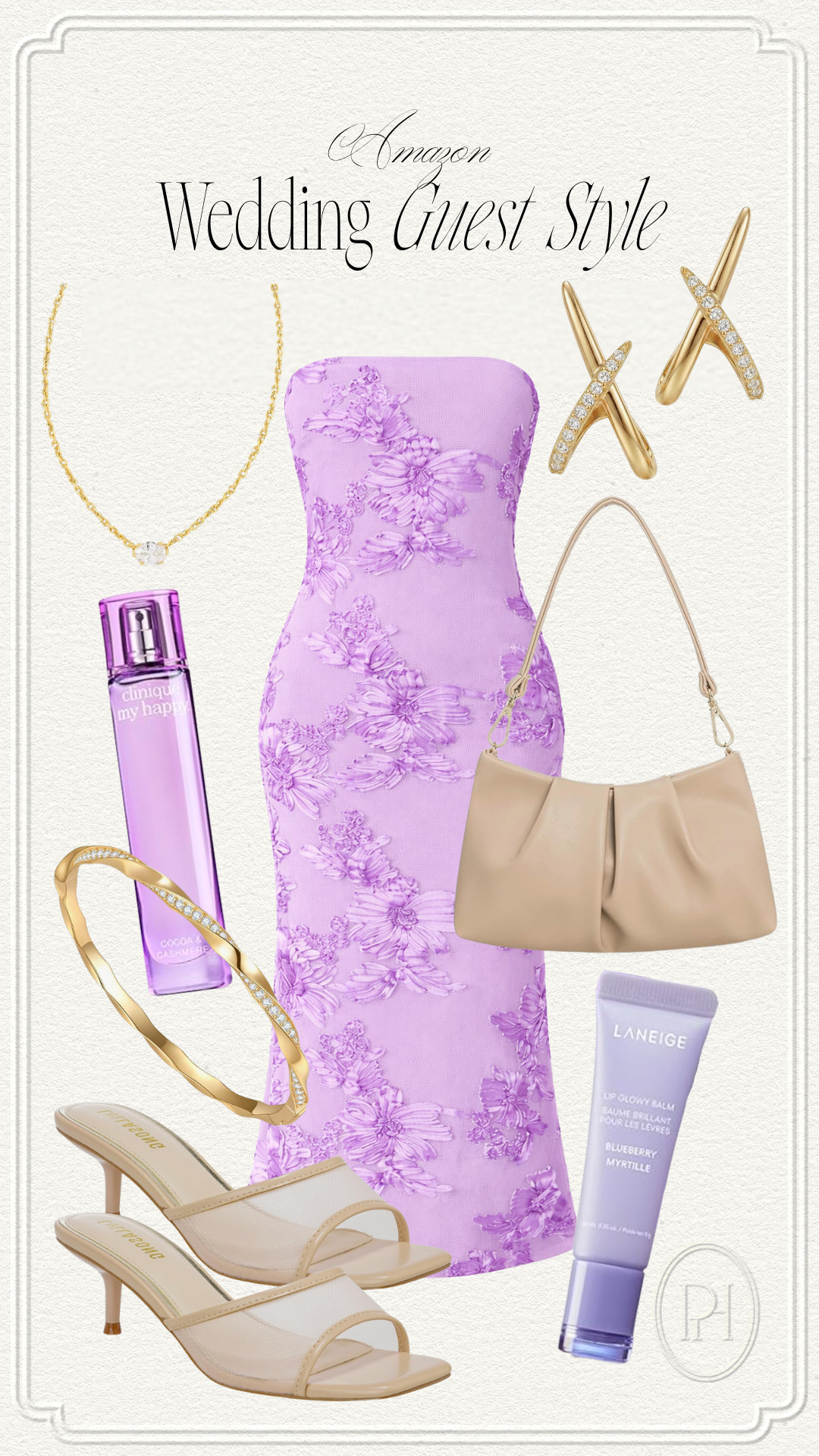 The prettiest purple finds for a summer wedding look from Amazon!

purple dress, strapless dress, body con dress, midi dress, wedding guest dress, garden party dress, gold necklace, rhinestone necklace, earrings, bangle bracelet, kitten heels, kitten heel sandals, tan sandals, neutral sandals, summer shoes, summer fashion, wedding guest look, wedding guest outfit, neutral handbag, nude handbag, purse, lip balm, lip gloss, roll on perfume 

 #LTKgrwm #LTKootd #LTKWedding