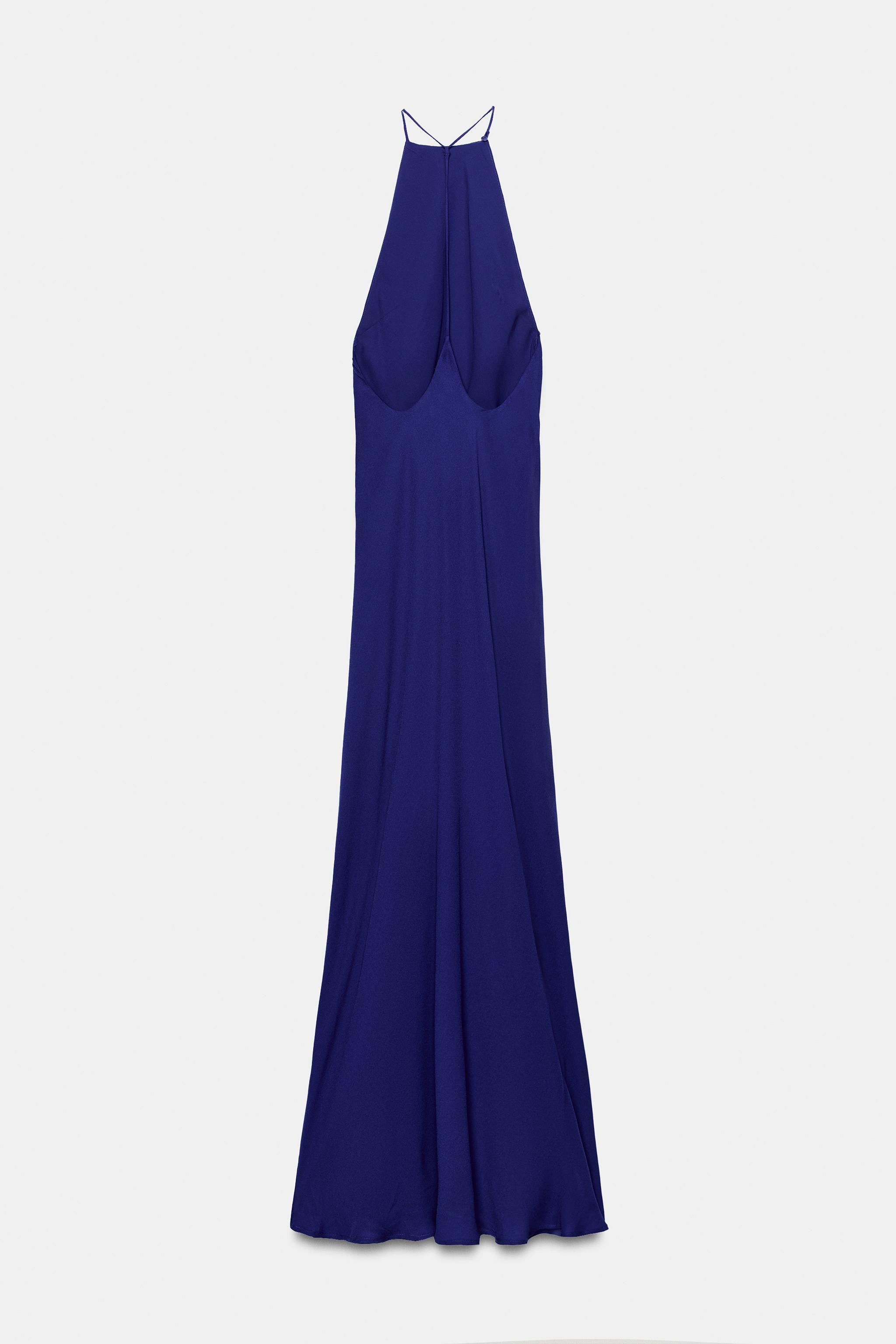 ZARA | Long halter neck dress. Strappy back detail. Tonal interior lining. Side closure with hidden in-s... — shop this pick from Emily's edit